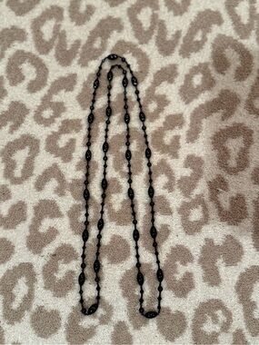 Black Beaded Long Necklace - Women Jewelry
